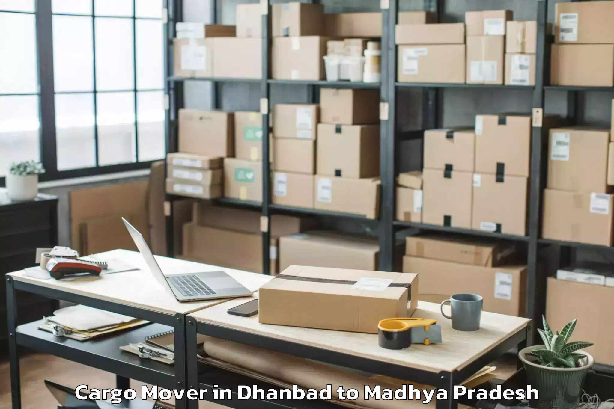 Professional Dhanbad to Badnagar Cargo Mover